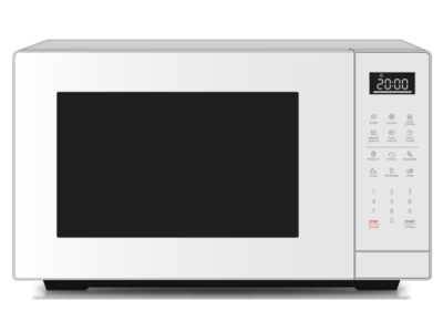 17" Danby 1.1 Cu. Ft. Microwave with Convenience Cooking Controls in White - DBMW1121BWW